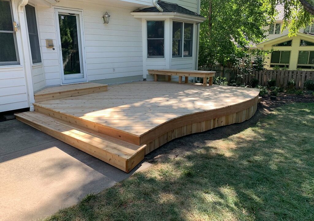 Wood Deck on ground