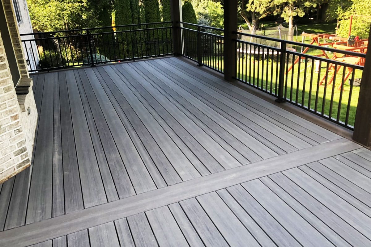 empty deck with slate grey deck color